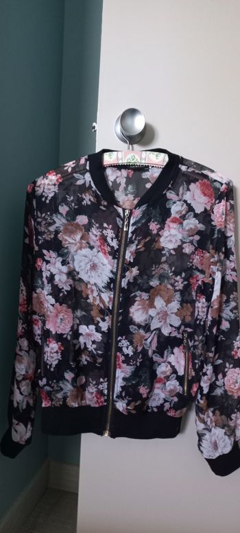 Blouson court ML / Fleuri 'F .de la Passion ' T.S