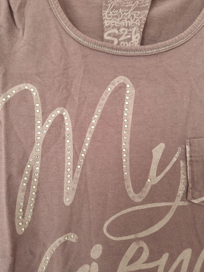 Tee-shirt marron femme Bershka taille S/36