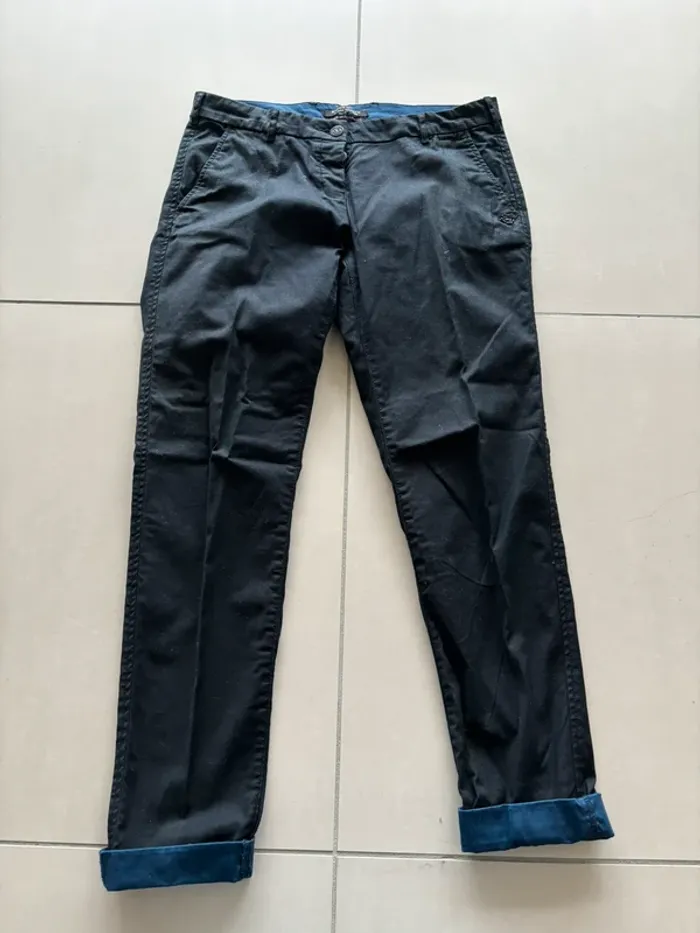 Pantalon Chino Bleu Marine - photo numéro 2