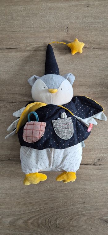 Peluche d'activités hibou magicien