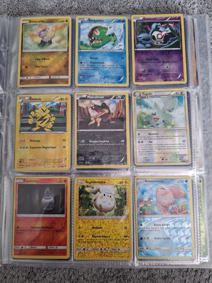 Lot de carte pokemon reverse Elektek Bebecaille Bargantua Skelenox Mascaïman Togetic