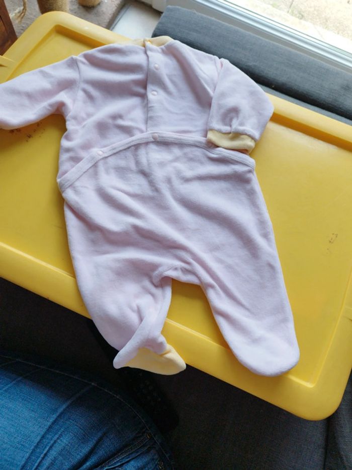 Pyjama velours rose jaune - photo numéro 4