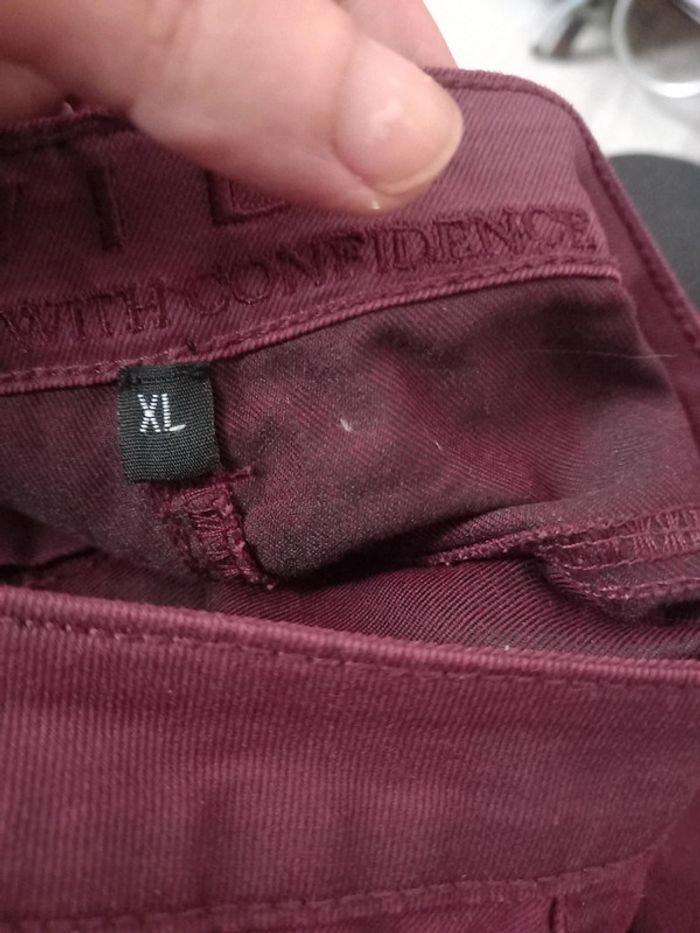 Pantalon violet foncé 7/8 ieme taille XL - photo numéro 5
