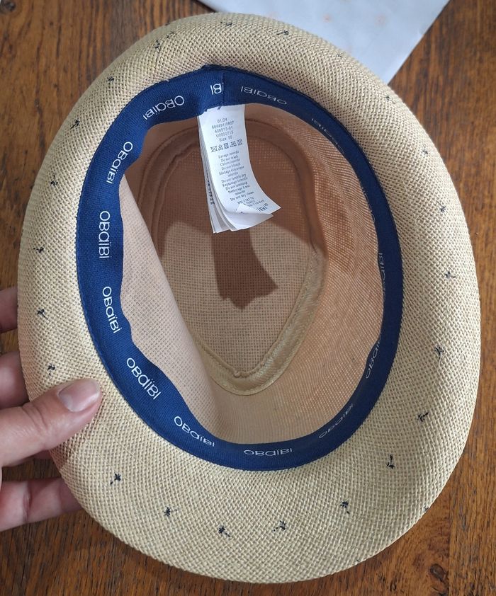 Chapeau Okaïdi effet paille et palmier - photo numéro 3