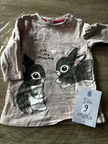 Robe sweat lapins HM t.9m