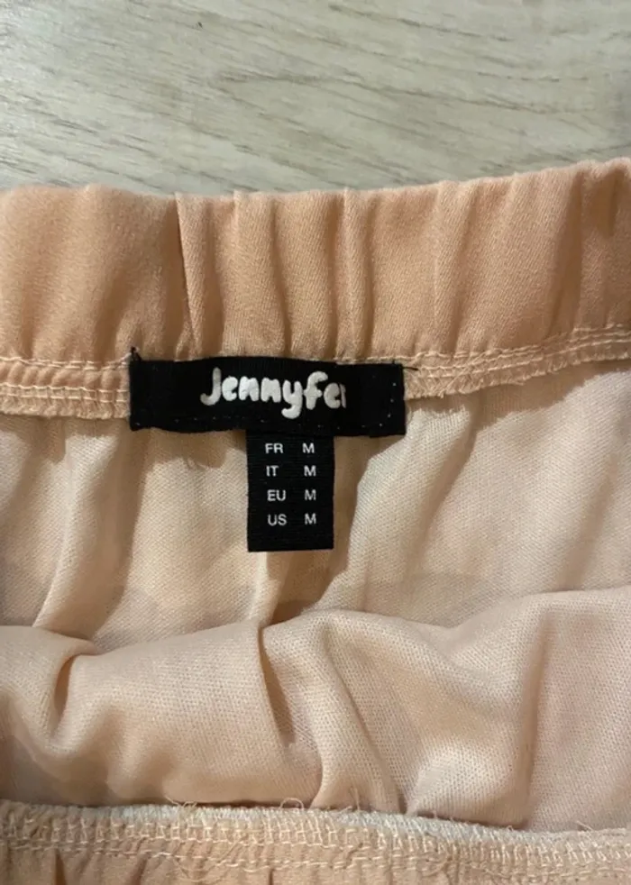 Jupe courte plissée rose poudré dentelle Jennyfer - Taille M (38/40) - photo numéro 4