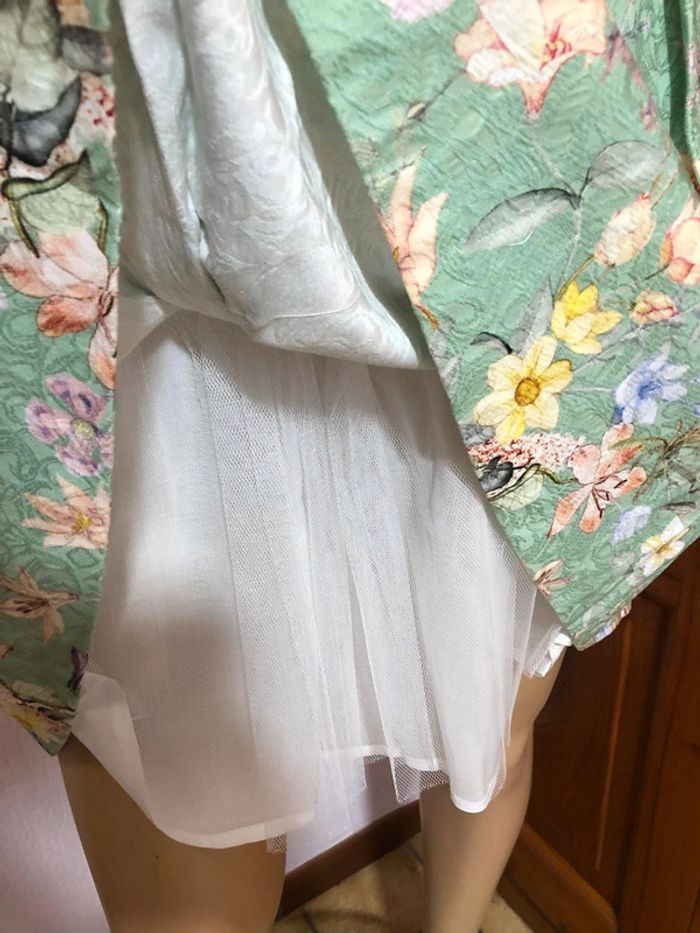 Robe pastel fleurie vert eau n e u v e - photo numéro 4