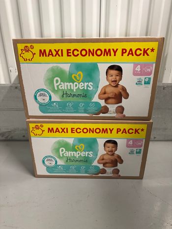 2 maxi pack Pampers harmoni taille 4 