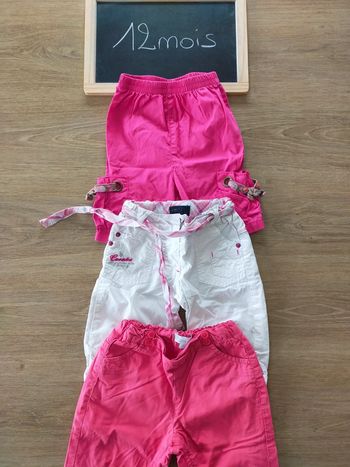 Pantalons été fille taille 12mois