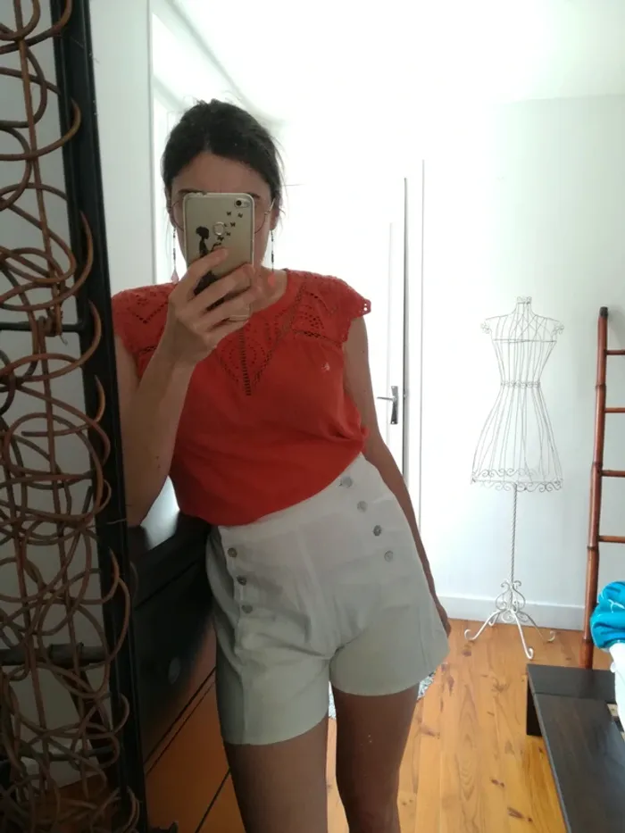 Short lin taille haute