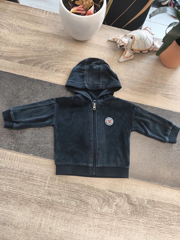 Gilet zippé à capuche garçon 9 mois Kiabi - photo numéro 2