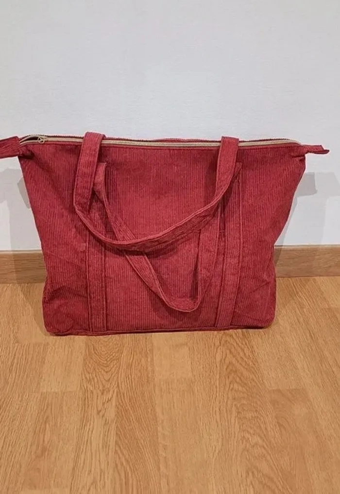 Sac shopping en velours côtelé - Neuf