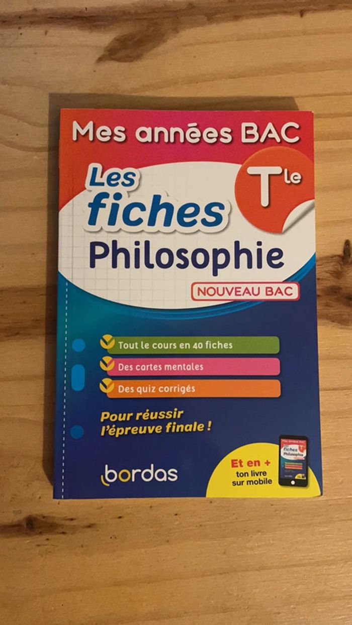 Les fiches philosophie terminal