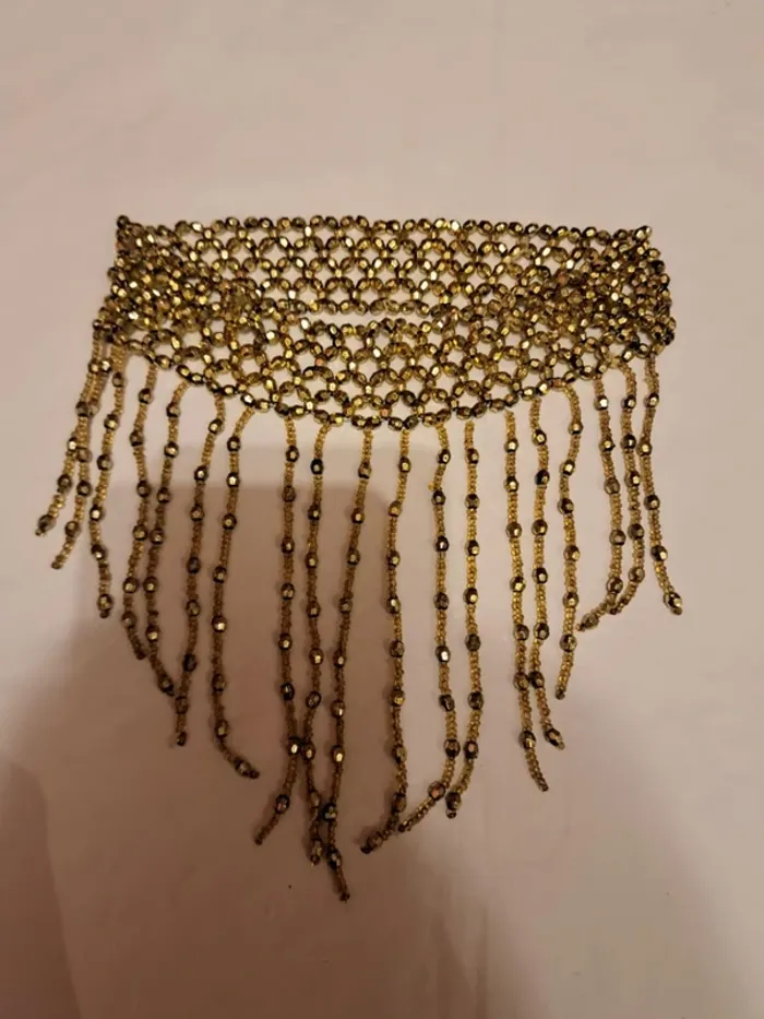 Bijou de tête doré à franges – Style oriental / bohème - photo numéro 2