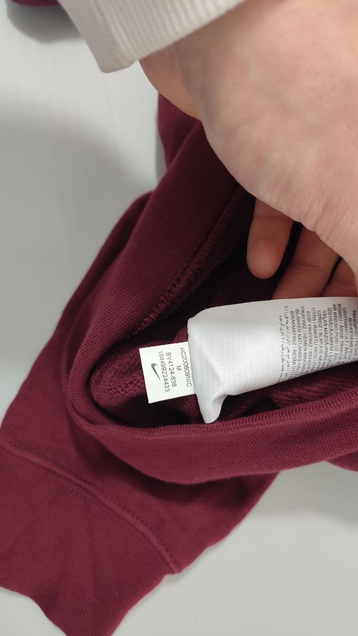 Vêtement vintage de marque Pull Sweat à capuche Nike rouge bordeaux M #D84 - photo numéro 3