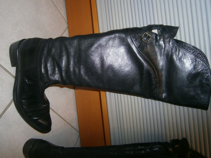 Bottes cavalières en cuir noir P38 - photo numéro 5