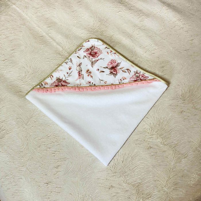 cape de bain lapin rose