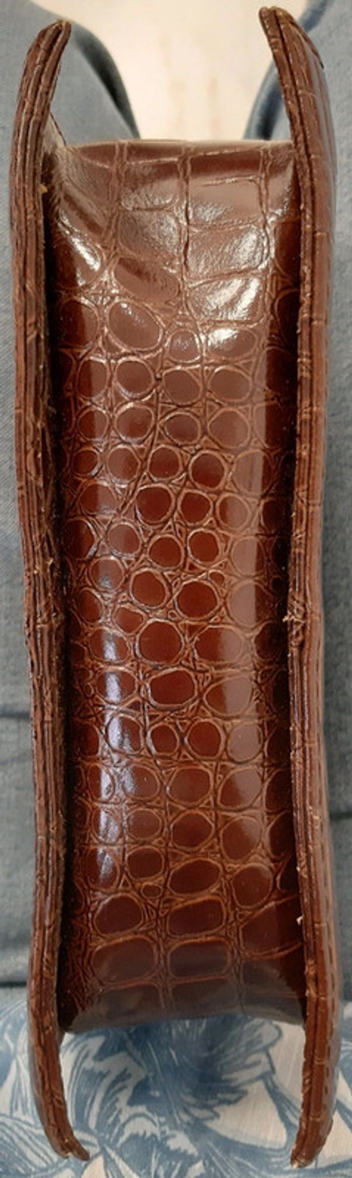 Magnifique sac vintage Sylvain Lefebvre en cuir imitation serpent - photo numéro 9
