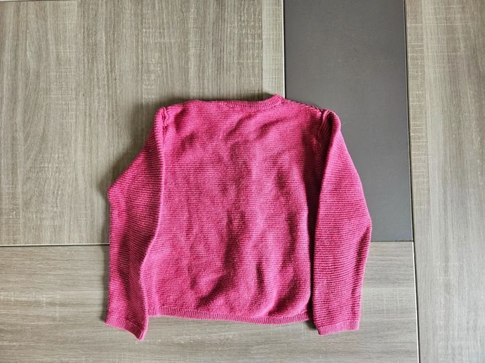 Gilet rose foncé en maille - Okaïdi - 3 ans (98 cm) - photo numéro 3