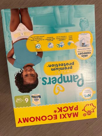 Couche Pampers premium protection taille 6 