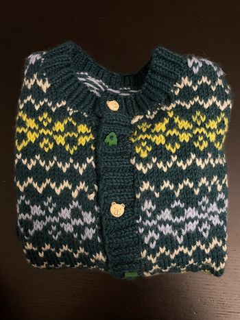 Gilet de Noël tricoté main