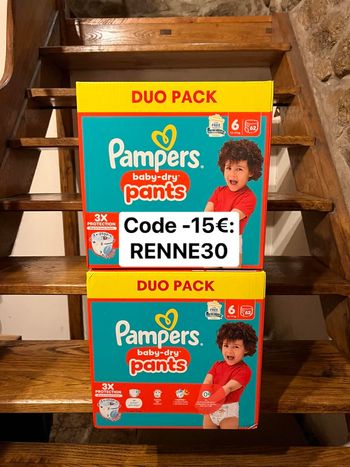 Couche taille 6 Pampers Baby Dry taille 6 : 124 culottes