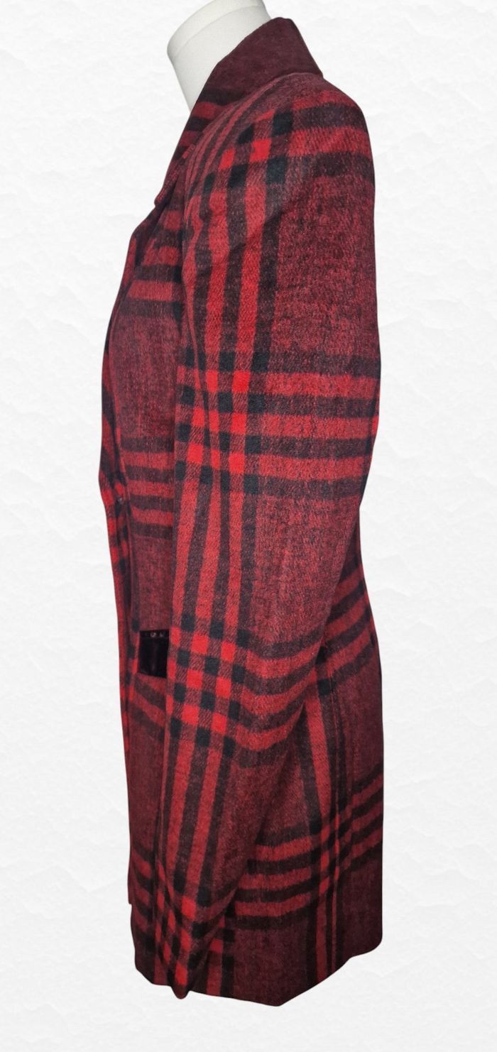 Manteau femme à carreaux rouge et noir Miss Selfridge Taille 36 - photo numéro 4