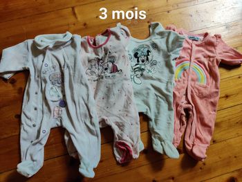 4 pyjamas chauds fille 3m
