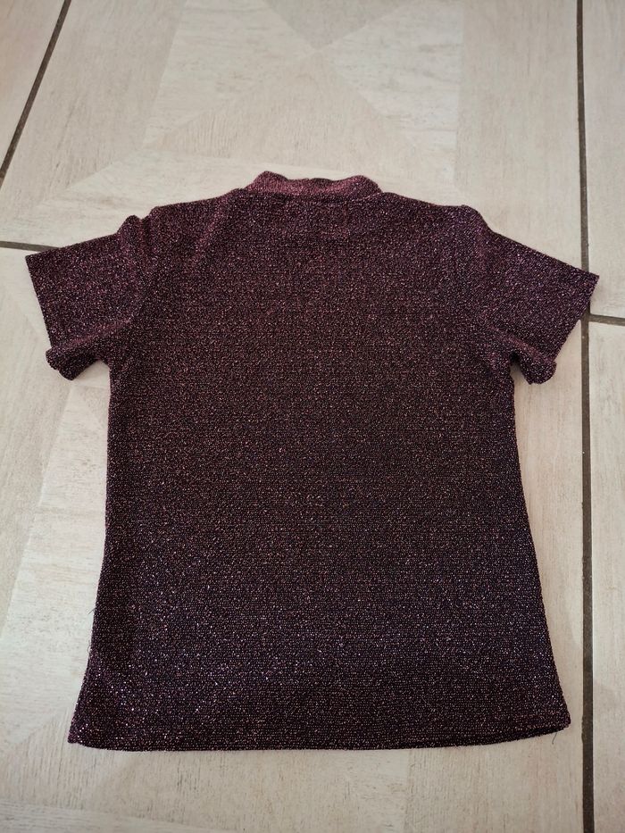 T-shirt rose pailleté - photo numéro 5
