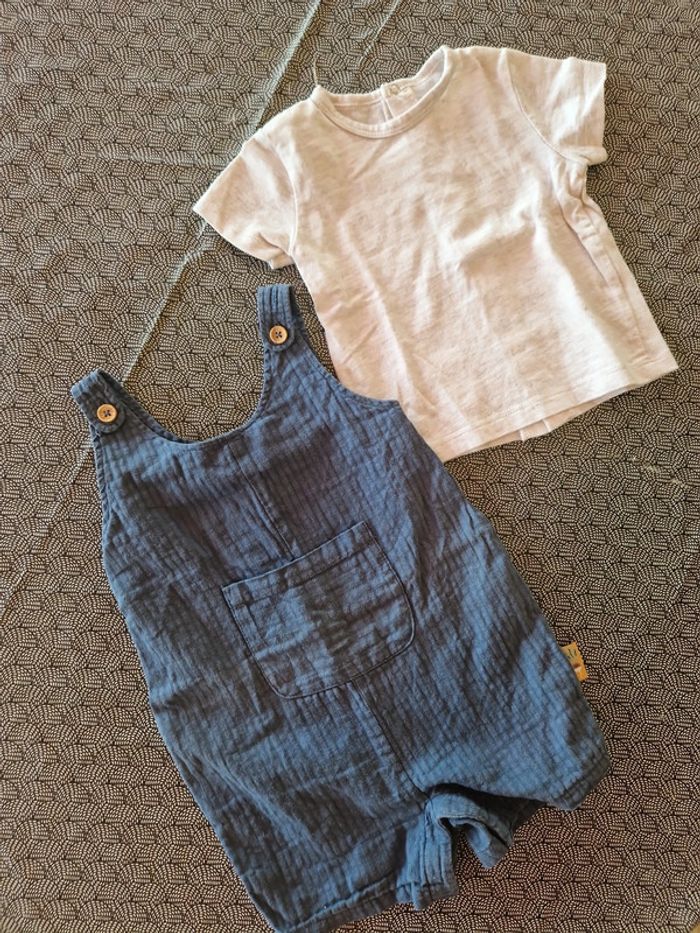 Salopette + t-shirt 9m - photo numéro 7