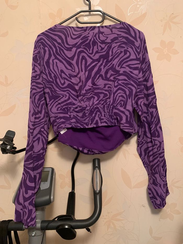Crop top violet/mauve taille L - photo numéro 7