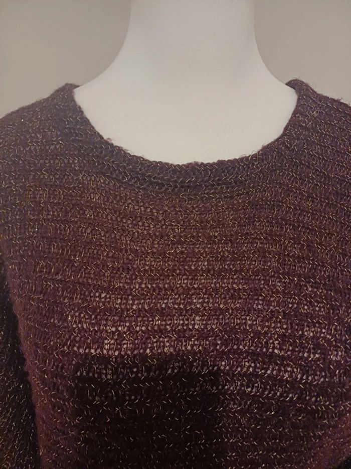 Pull violet pailleté Lady Blush taille M 38 - photo numéro 3