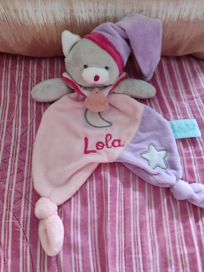 Doudou chat rose baby nat'