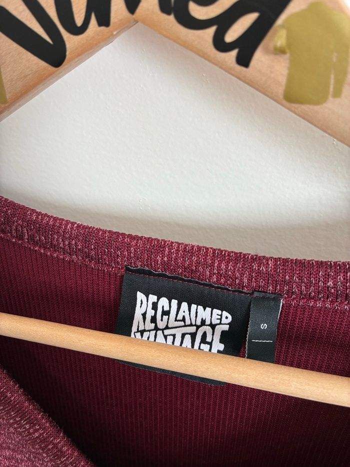 Robe longue bordeaux Reclaimed Vintage – Taille S – Très bon état - photo numéro 4