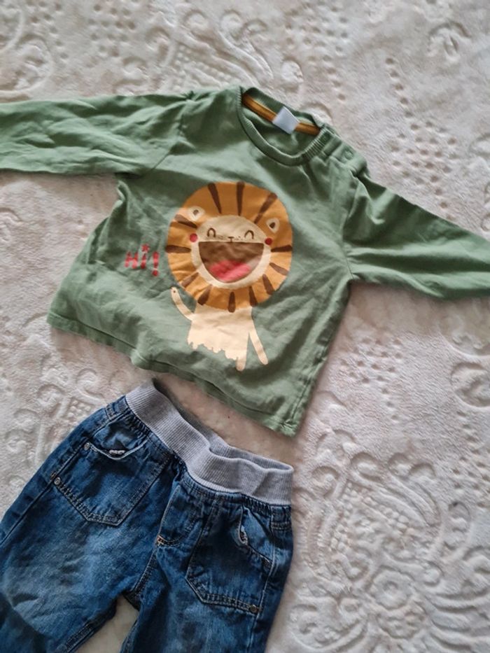 Ensemble jeans léger et tee shirt manche longue - photo numéro 3