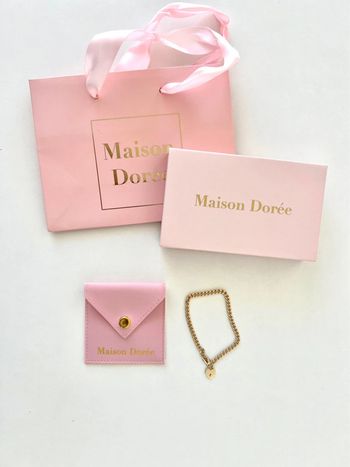 Bracelet doré avec cœur Maison dorée