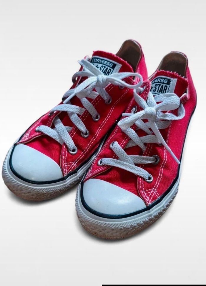 Converse basses rouge -  taille 35 - photo numéro 2