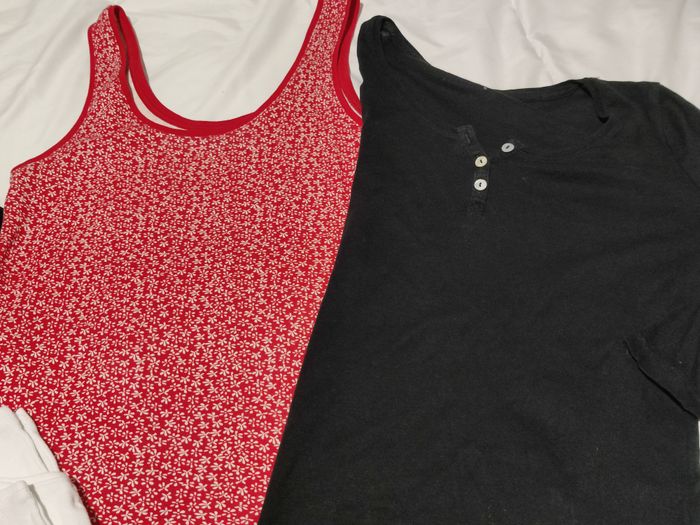 Lot de 5 tops coton Kiabi In extenso Taille S-M - photo numéro 3