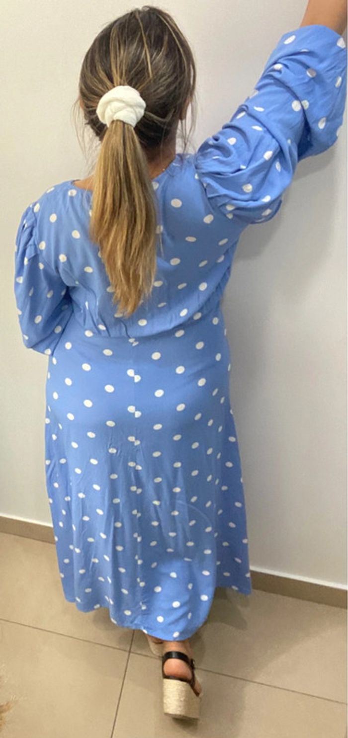 Robe Longue A Pois Taille L - photo numéro 11