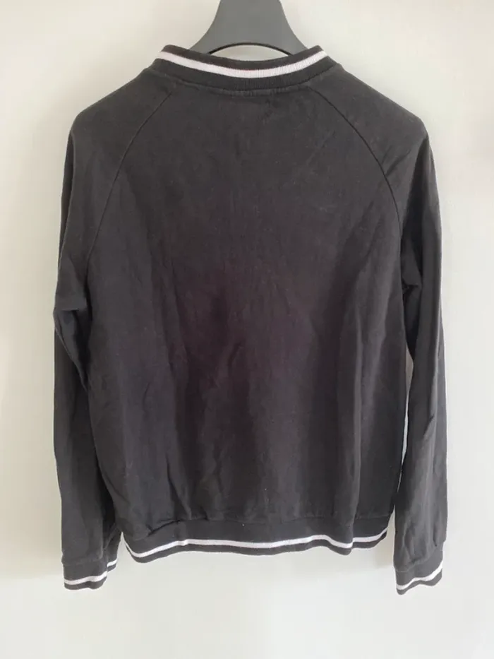 Veste zippé brave soul noir noir broderie oiseaux multicolores - photo numéro 6