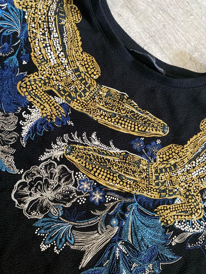 Haut noir motif crocodile - photo numéro 5