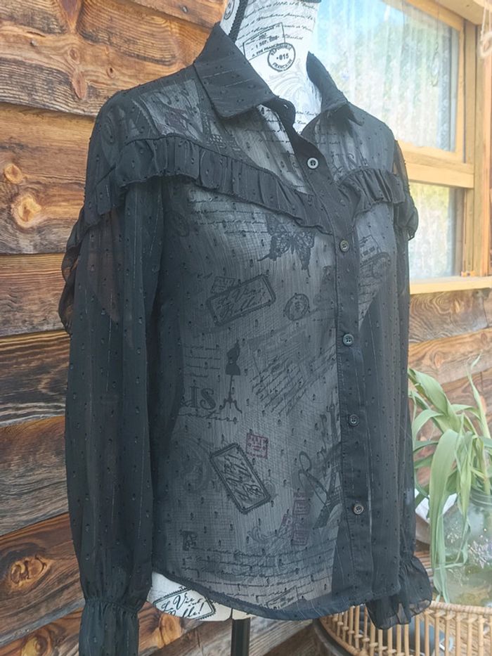 Chemisier transparent noire S/M - photo numéro 3