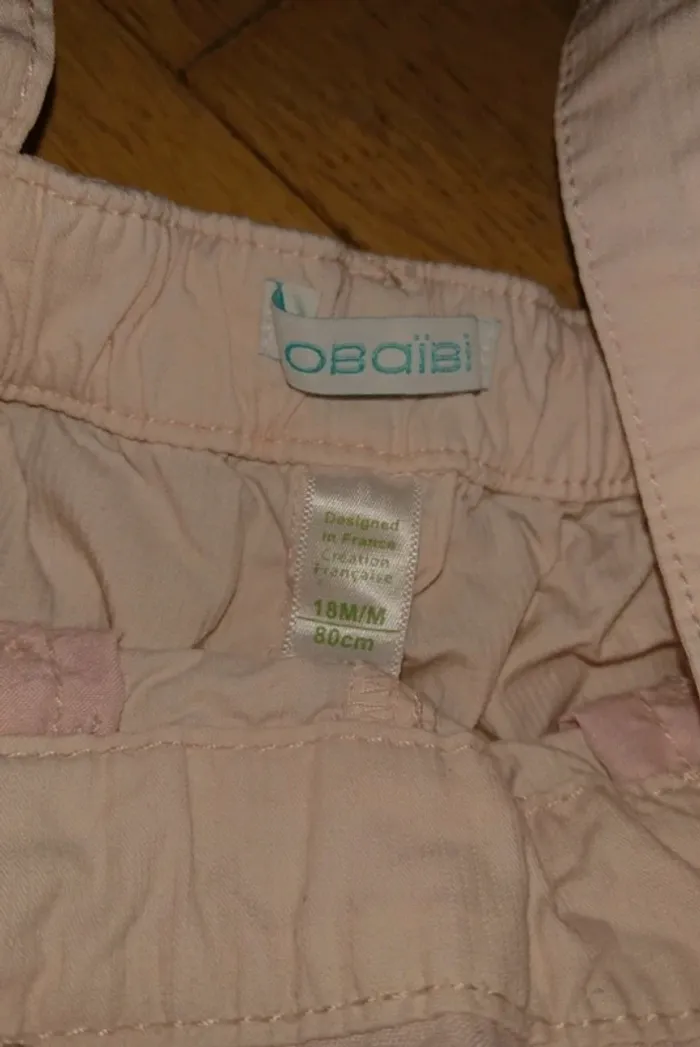 Lot salopette et combishort rose pale - photo numéro 6