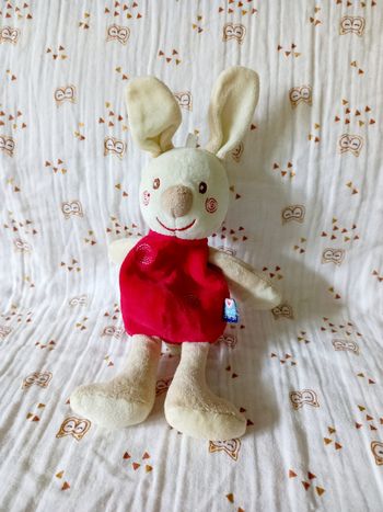 Doudou lapin sucre d'orge