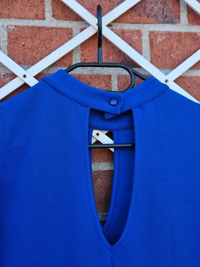 Robe courte habillée bleue électrique taille 36/38 - photo numéro 4