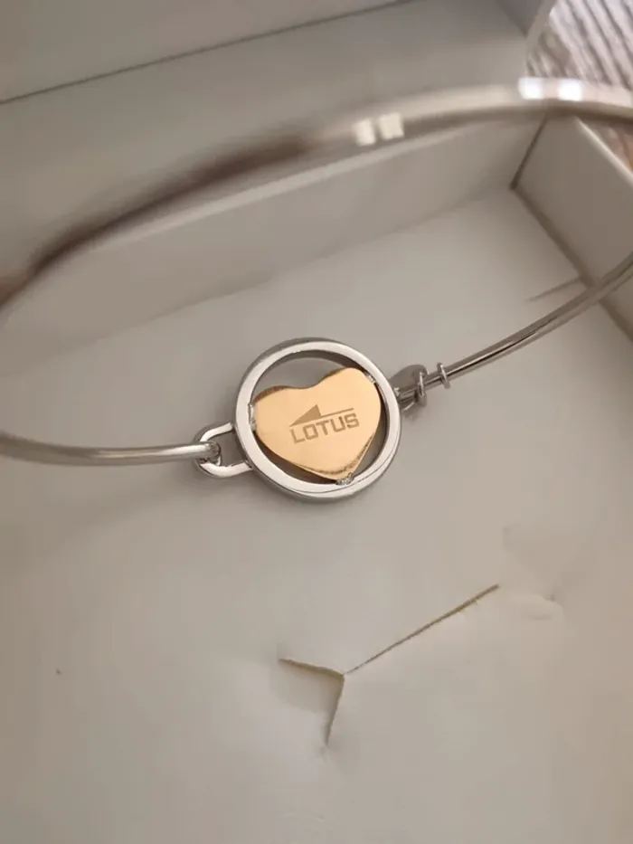 Bracelet cœur Lotus neuf dans son ecrin - photo numéro 2