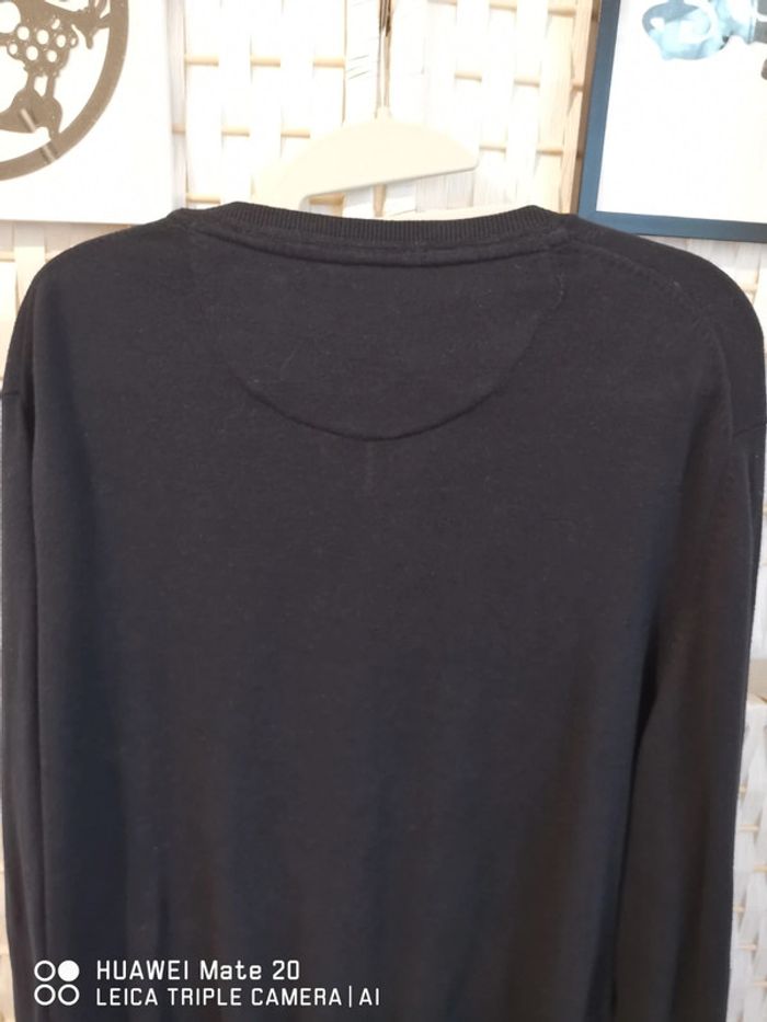 💕Jolie pull col en V noir coton extra fin noir homme TXL celio 💕 - photo numéro 4