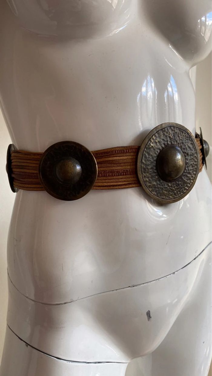 Ceinture naturelle a ronds taille 65 cm