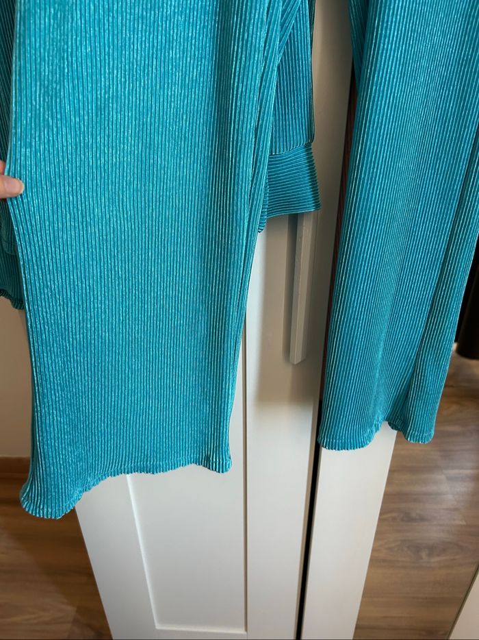 Ensemble plissé bleu Pantalon et Chemise Boutique Indépendante Taille Unique - photo numéro 2