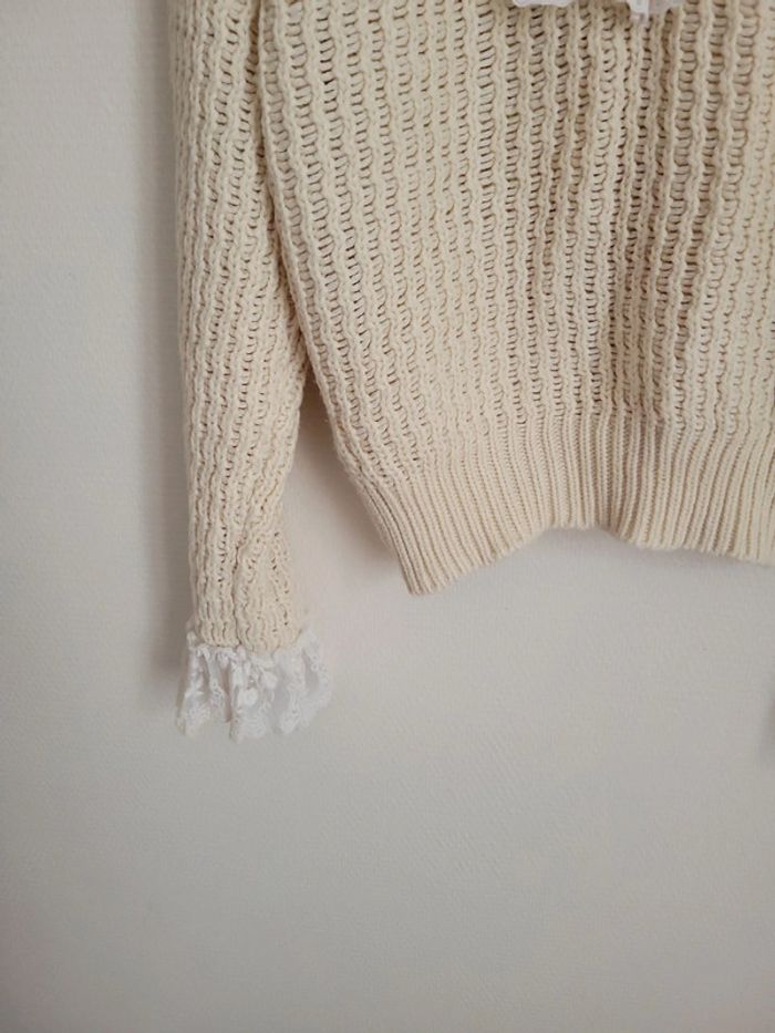 Pull tricot romantique avec volants beige zara - photo numéro 11